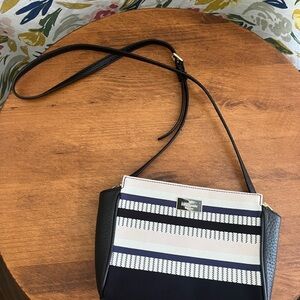 Kate Spade Black multicolor Striped Crossbody Bag great condition
